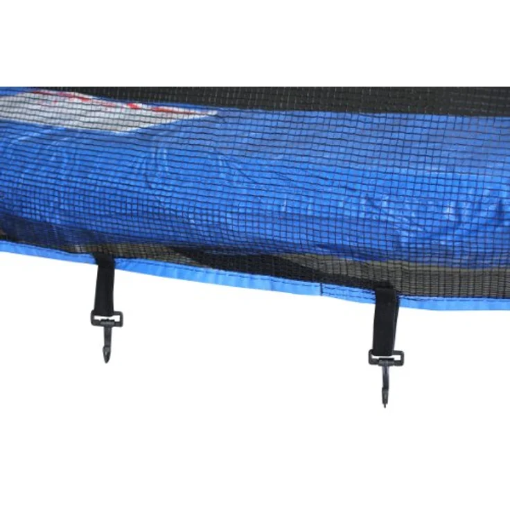 SixBros. SixJump 3,05 M Gartentrampolin, blau, mit Sicherheitsnetz, Leiter und Wetterplane, max. 120 kg Belastbarkeit – Bild 3