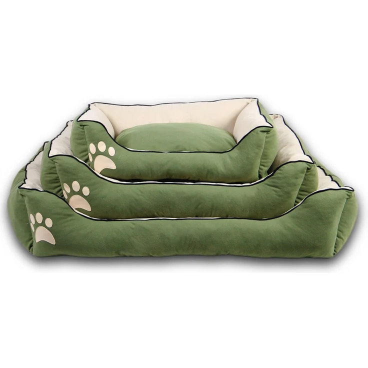 Paws & Whiskers 'Lucy Dog & Cat L - Green' Haustierbett, Grün / Ecru, 75 x 95 x 22 cm – Bild 6