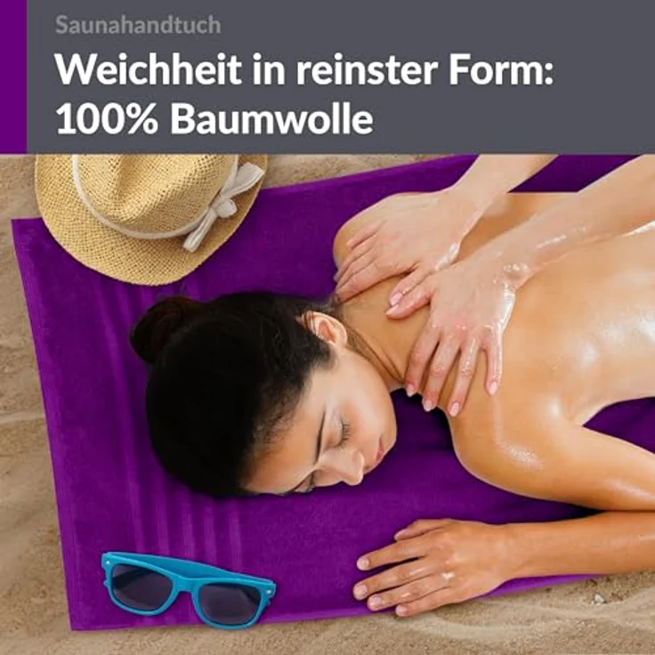 Lashuma Saunatuch XXL Handtuch London, Frottee (1-St), großes Badetuch Damen & Badehandtuch Herren 80x200 - Saunahandtuch – Bild 3