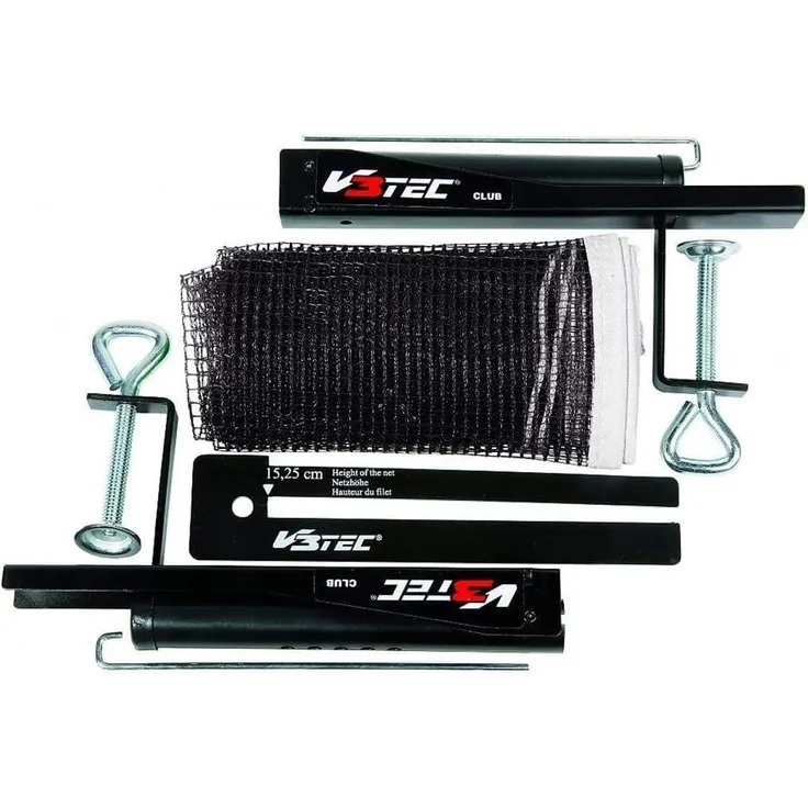 V3TEC Club Tischtennis-Netzgarnitur schwarz