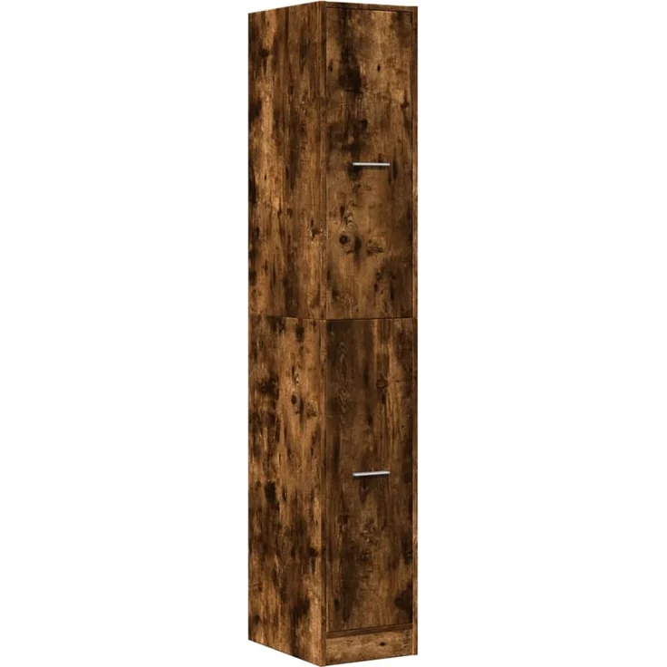 vidaXL Apothekerschrank Räuchereiche 30x41x174,5 cm Holzwerkstoff 3309631 – Bild 2