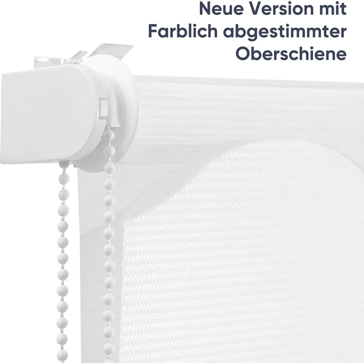 Sekey Doppelrollo Wellen Klemmfix ohne Bohren für Fenster, Doppelrollo 80 cm breit, Duo Rollo Welle Jalousie Sonnenschutz, 80x130cm, Weiß – Bild 3