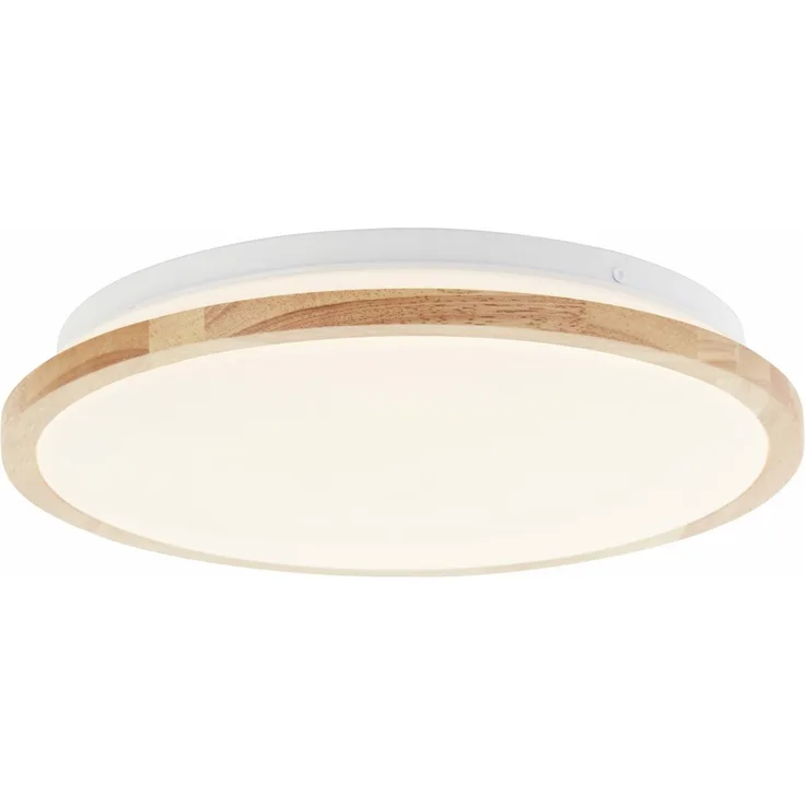 Brilliant LED Deckenleuchte Bario holz weiß 30 x 5,5 cm 18 W