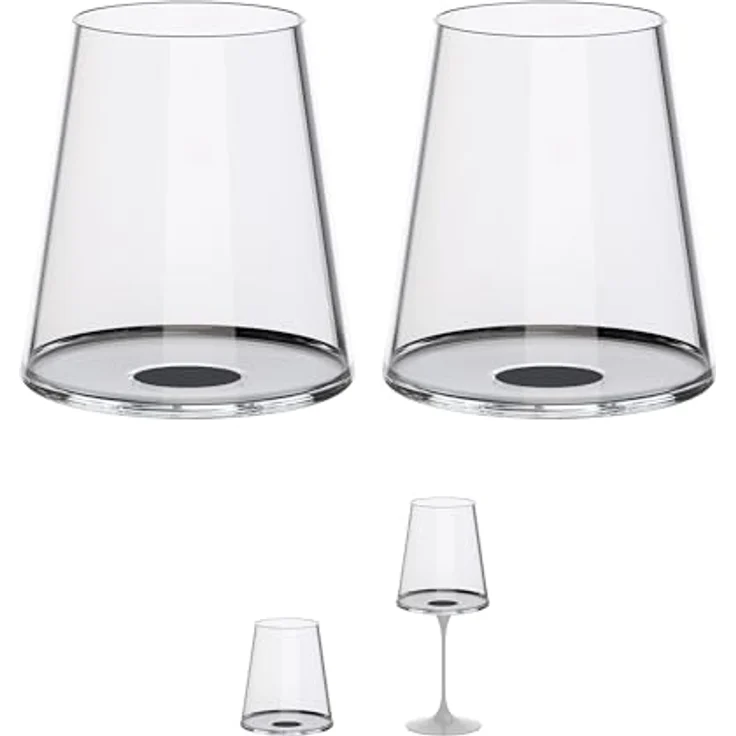 Trebonn SplitGlass Rotweinglas 450 ml Schwarz 2er-Set – Bild 2