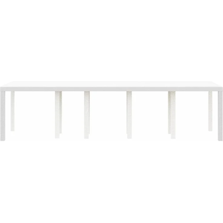 vidaXL Gartentisch Weiß 300 x 100 x 73 cm Poly-Rattan 3378522 – Bild 3