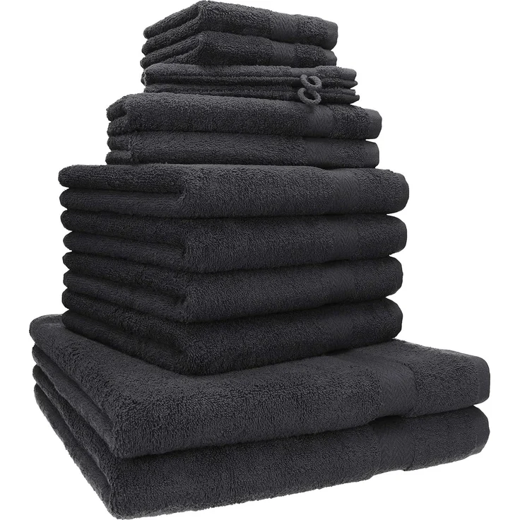 Betz Handtuch Set 12er Handtuch-Set PREMIUM, 100% Baumwolle (Set, 12-St), 2 Duschtücher 4 Handtücher 2 Gästetücher 2 Seiftücher 2 WH