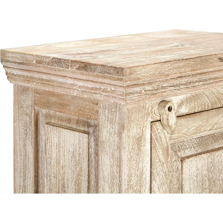 Hochkommode Mango Holz natur 48x130x33 cm Woodkings Patina Kommode Landhausstil Badkommode Flur Schlafzimmer Massivholz – Bild 7