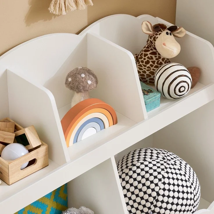 SoBuy KMB100-W Kinderregal, MDF, Melamin, Weiß, 62 x 71 x 30 cm – Bild 4