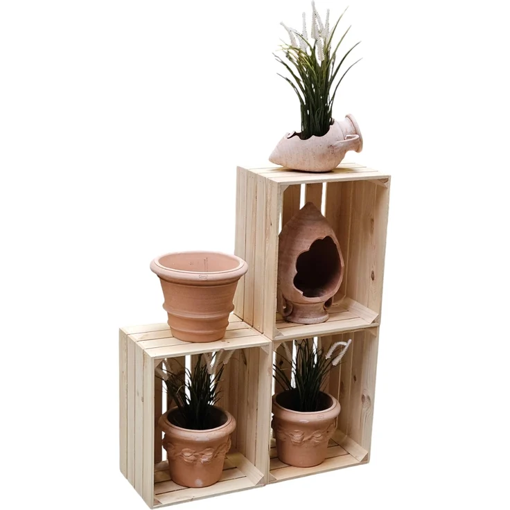 Holzkisten Obstkisten Natur 50 x 40 x 30 cm 3er Set – Bild 8