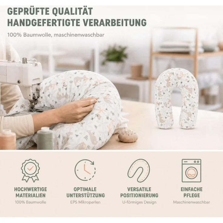 Fillikid Stillkissen Stillkissen EPS Mikroperlen 190 cm Exklusiv – Bild 6