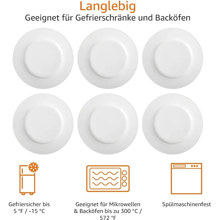 AmazonBasics Essteller-Service, 6-teilig – Bild 4