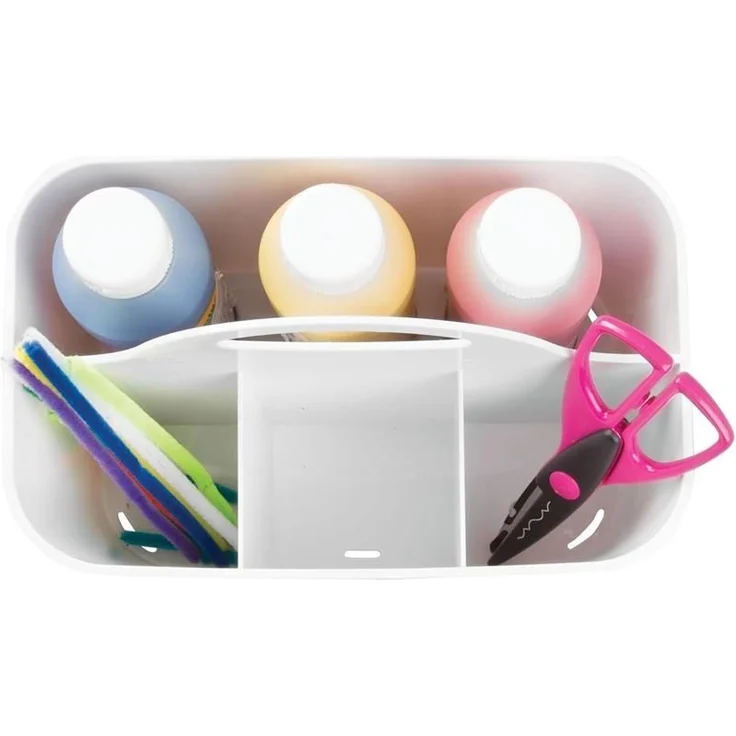 tragbarer Organizer Aufbewahrungsbox Bastel + Näh Material mDesign weiß – Bild 5