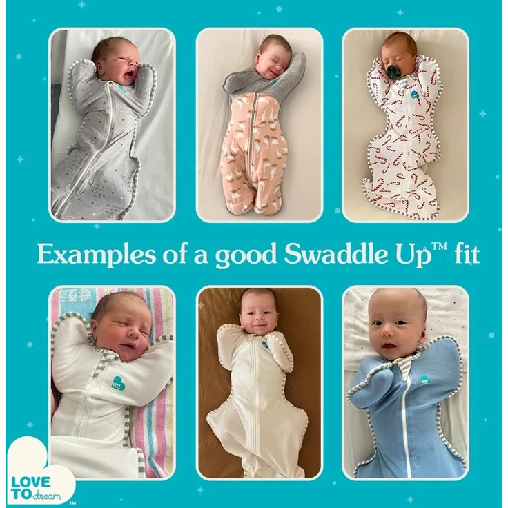 Love To Dream Unisex-Baby Swaddle Up Pucktuch, Denim, Newborn (2.2-3.8kg) – Bild 6