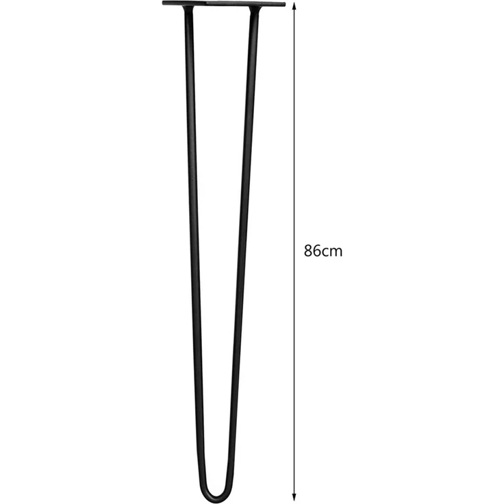 Tischbeine 4x Hairpin 86 cm Haarnadelbeine Schwarz Gestell Möbelfüße Tischkufen – Bild 6
