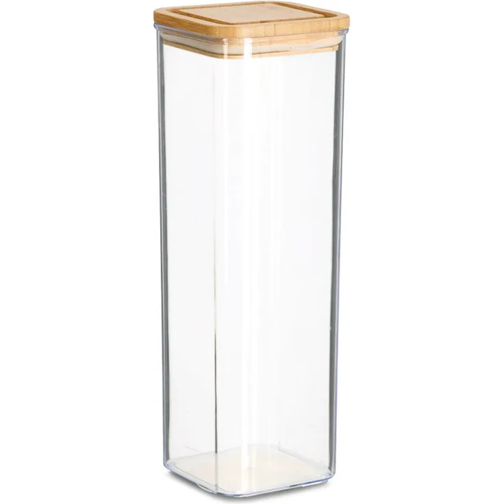 ZELLER 14769 Vorratsdose 1900 ml aus Kunststoff mit Bambusdeckel