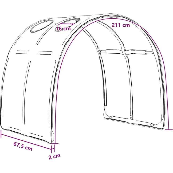 vidaXL Bettunnel 2 stk. Schwarz Polyester 893713 – Bild 11