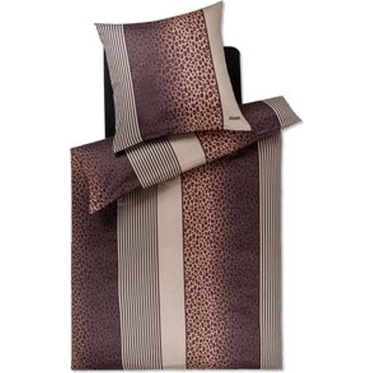 JOOP! Bettwäsche Leo 4112 09 Taupe Mako Satin 200 x 200 + 2x 80 x 80 cm – Bild 6