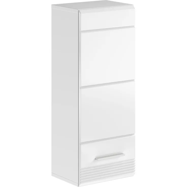Hängeschrank Linus - Weiß / Weiß Hochglanz