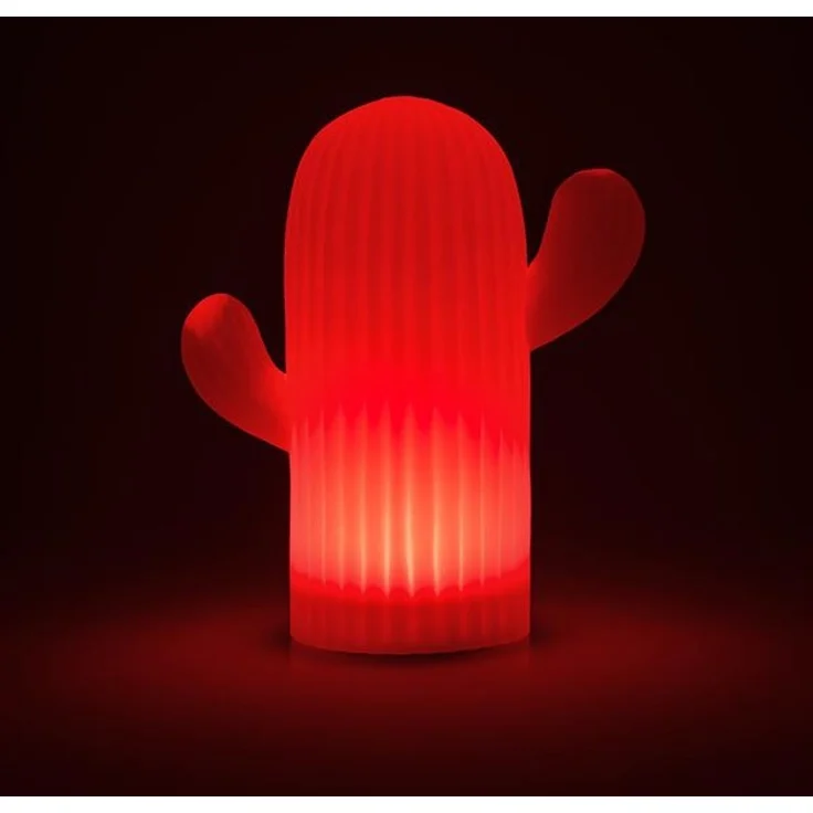 Solar Dekoleuchte für den Garten | moderne Solarleuchte für außen mit Fernbedienung | RGB – Farbwechsel | kabellos | dimmbar | 3 Lichtmodi | weiß-matt (Kaktus) – Bild 3