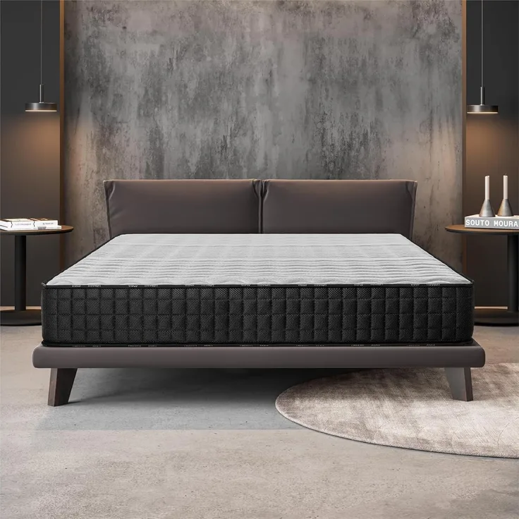 Naturalex | Titanium | Matratze 160x200 cm | Memory Foam Multi Density Blue Latex-Technologie | Ergonomische 7 Zonen | High Resilience Komfort | Flexibel + Extra Langlebig | 20 cm Voller Komfort