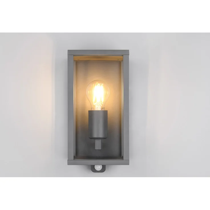 LED Außenwandleuchte mit Bewegungsmelder in Anthrazit, Höhe 29cm – Bild 6