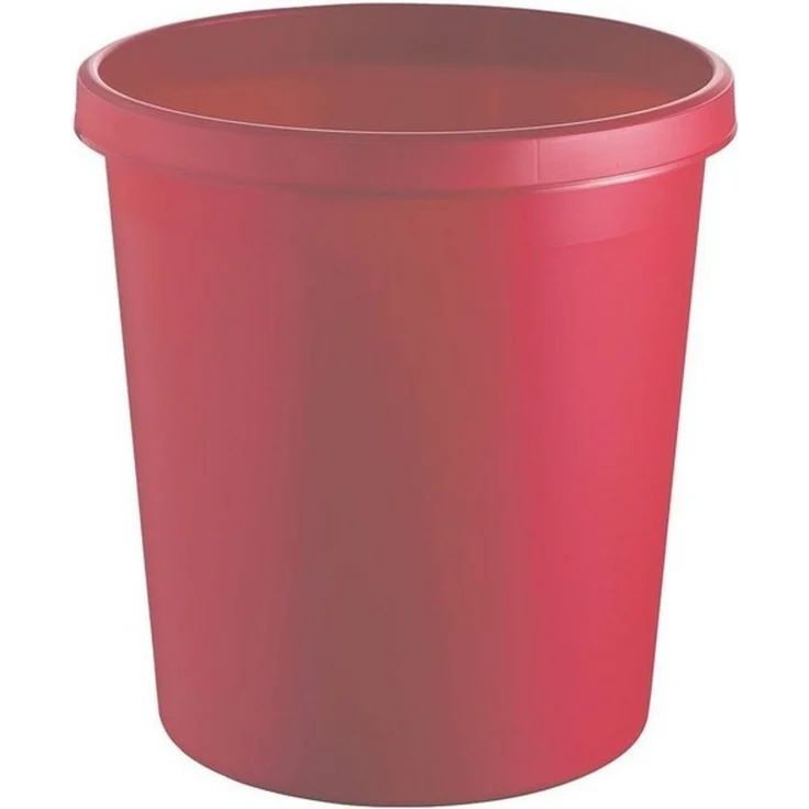 Helit Papierkorb rund 18l rot – Bild 2