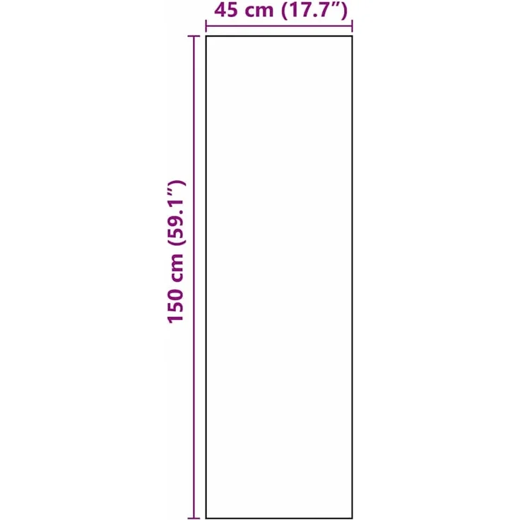 vidaXL Küchen Teppich Grau 150 x 45 cm Samt 42013417 – Bild 6