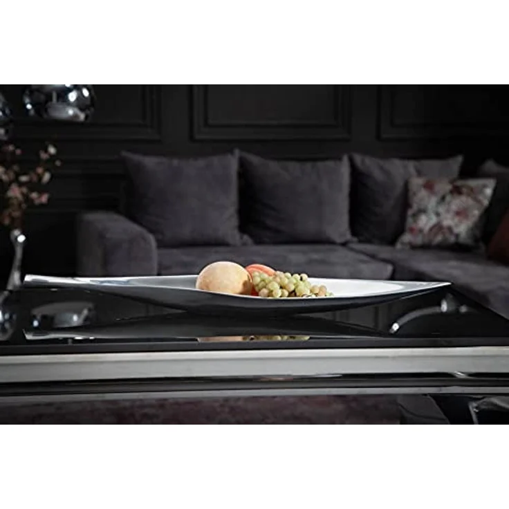 riess-ambiente Dekoschale SILVER LEAF 60cm silber, Wohnzimmer · Obst · Schlüssel · Handarbeit · Metall · Modern – Bild 3