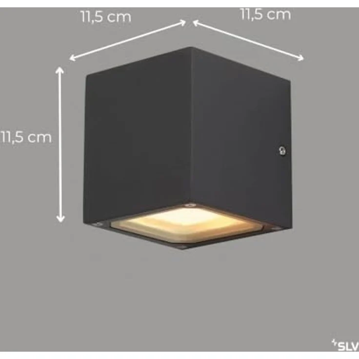 SLV No. 232535 SITRA CUBE Wandleuchte anthrazit 2xGX53 max. 2x9W – Bild 5