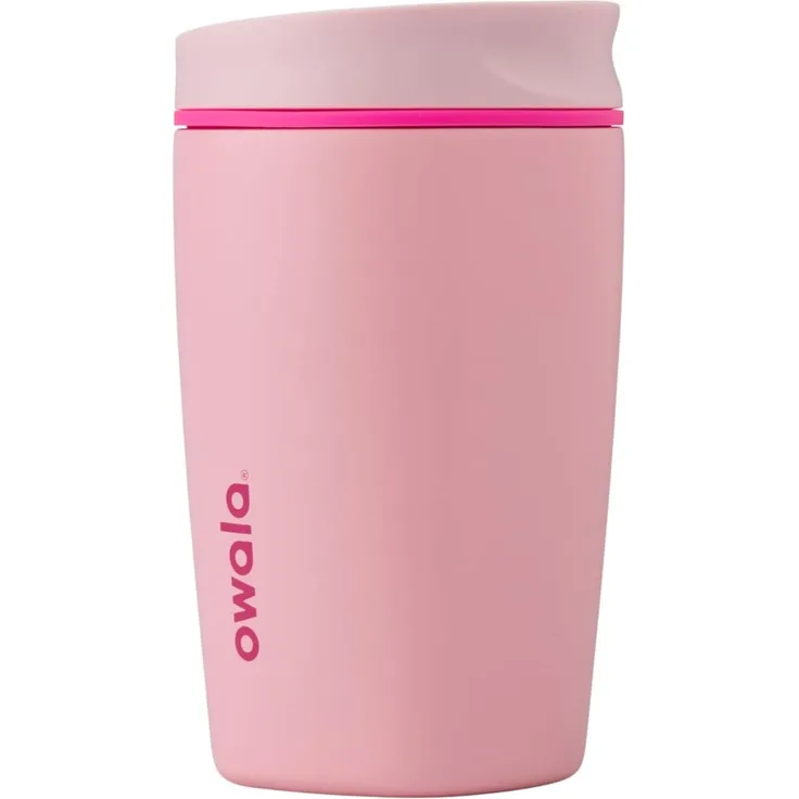 Owala SmoothSip Slider isolierbecher aus Edelstahl für Kaffee, 355ml, wiederverwendbarer Eiskaffee‑Becher, Thermo‑Reisebecher für heißen Kaffee, BPA‑frei, Kaffeebecher To Go, Pucker Up