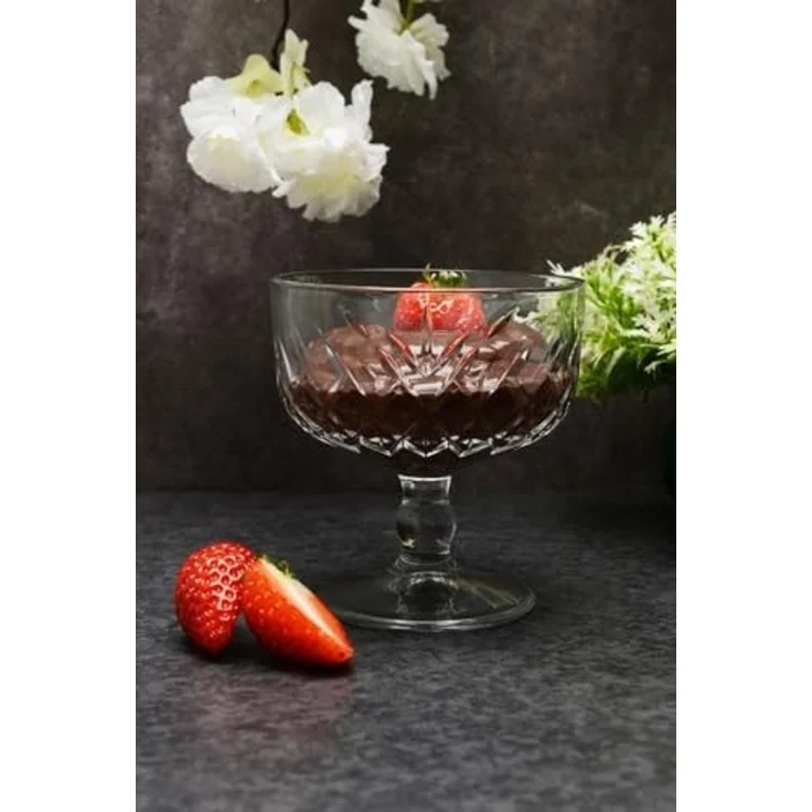 Pasabahce Dessertschale Timeless, Glas, (Packung, 2-tlg), 2er Eis-Becher aus Glas, Dessert Becher, Schale auf Fuß – Bild 4