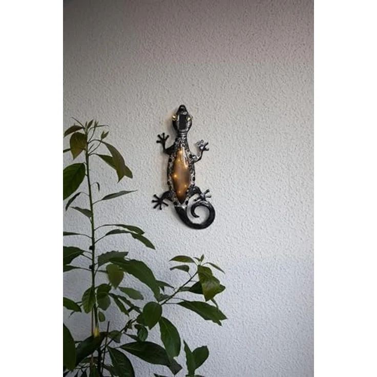 Star LED-Solar-Wanddeko 'Gecko', Eidechse, – Bild 4