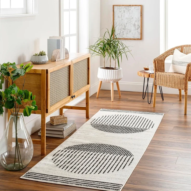 Surya Läufer SANTIAGO, rechteckig, Höhe: 11 mm, Skandinavischer Teppich, Kurzflor Boho-Wohnzimmerteppich, Läufer – Bild 1