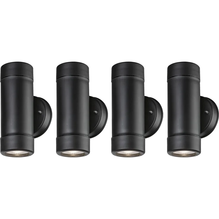 4er Set Wandleuchten in Schwarz für den Garten COTOPA – Bild 1