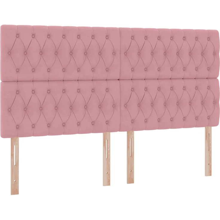 vidaXL LED-Speicherbett mit Matratze Rosa 160 x 200 cm Samt 3372740 – Bild 10
