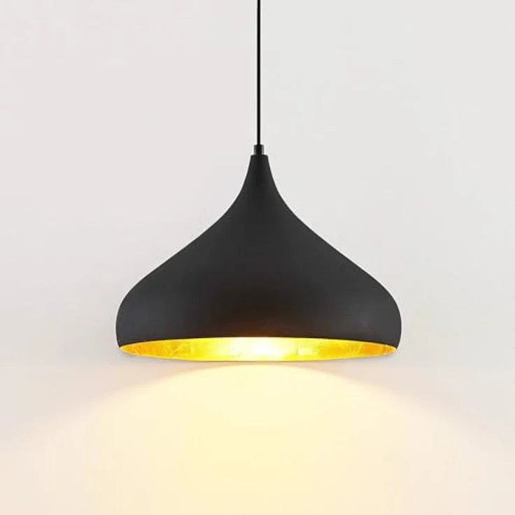Arcchio Pendelleuchte Lunus, Moderne Hängelampe in Schwarz, 1-flammig, E27, Deckenlampe für Wohnzimmer und Esszimmer – Bild 5