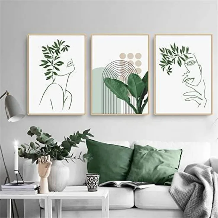 Poster 3teilig Bohemian Pflanzen Wandbilder Wohnzimmer B 30x40cm