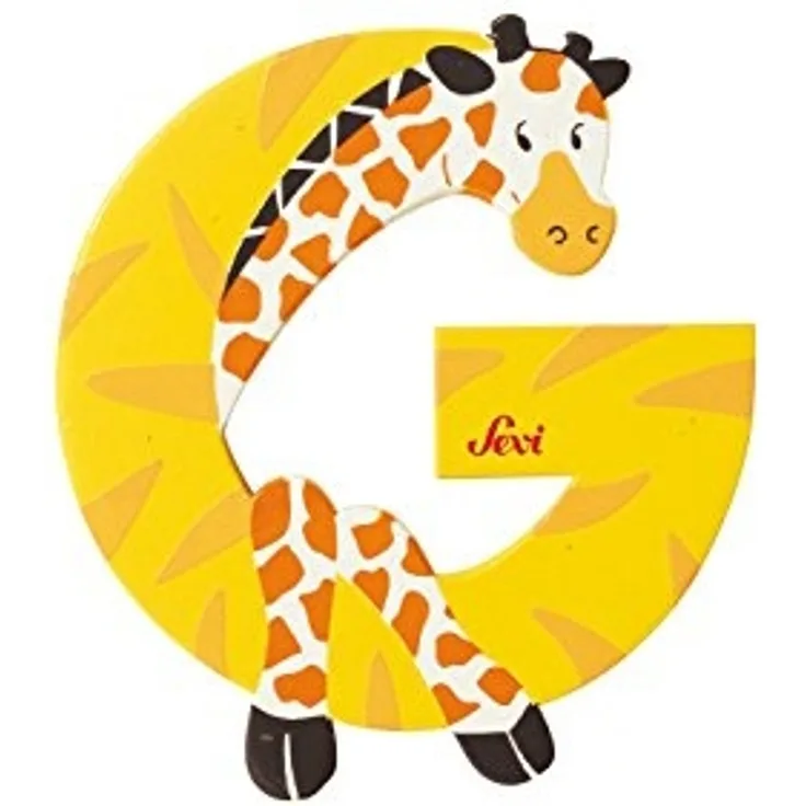 trudi Tierbuchstaben G - Giraffe" - 10 cm, Holz"