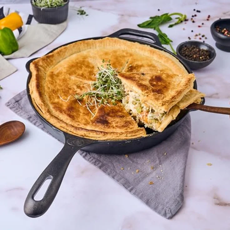 Victoria SKL-210 Cast Iron Skillet. Frying Pan with Long Handle, 10, Black – Bild 7