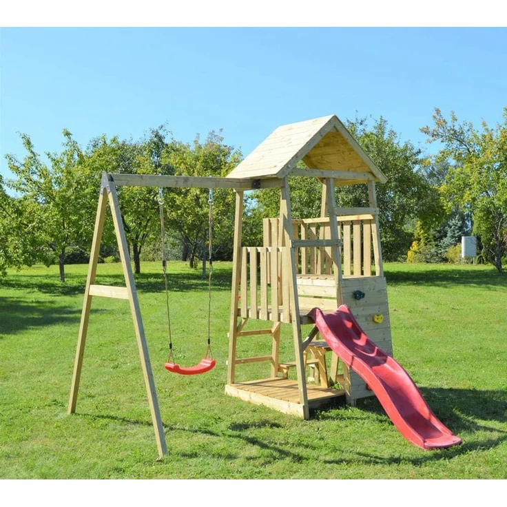 Wendi Toys Holz Spielturm Gorilla | mit Rutsche, – Bild 4