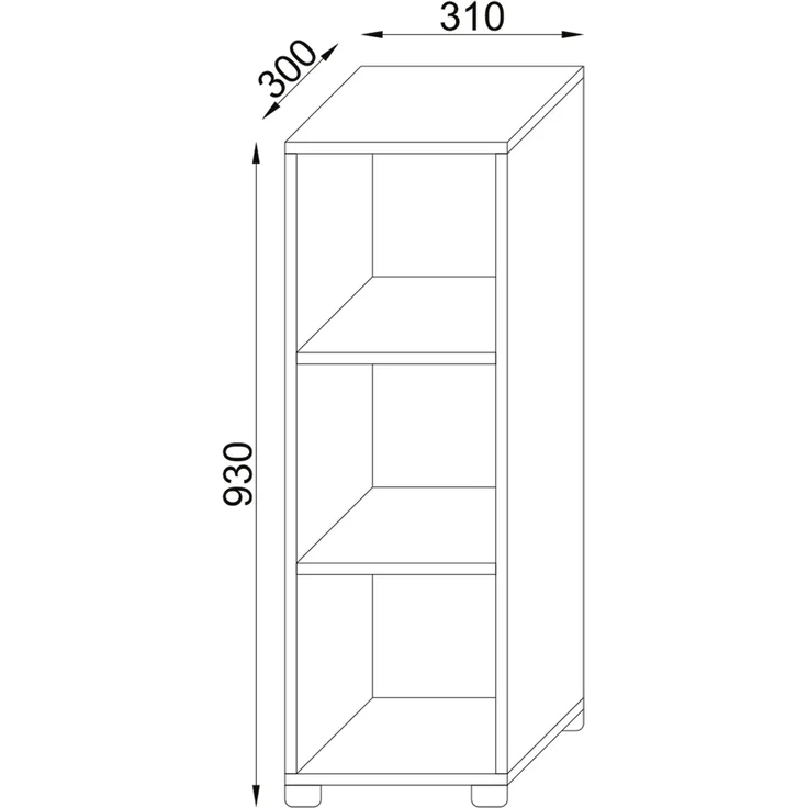 VCM Badmöbel Midischrank Benos 911511 Weiß H. 93 x B. 31 x T. 30 cm – Bild 4