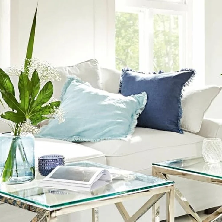 Mirabeau Kissenhülle Kissenhülle 2er Set Quebo türkis/blau – Bild 5