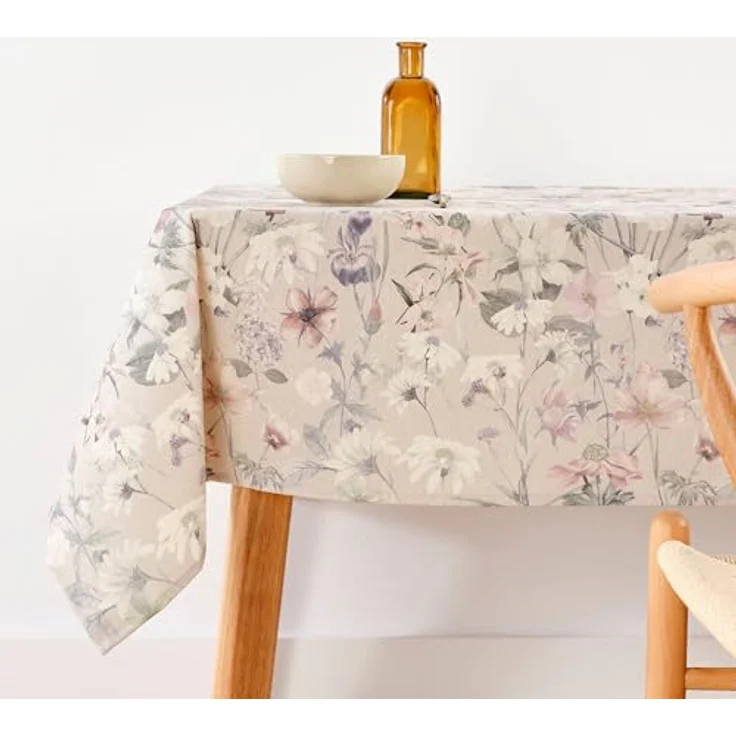 Belum Tischdecke mit Fleckenabweisend, Größe 155 x 155 cm, extraweich, Mehrfarbig, 100, Stoff 100% Bio-Baumwolle, Modell 0120-391 – Bild 2
