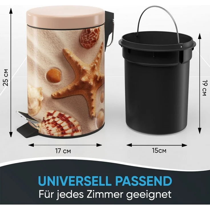 Sanilo Kosmetikeimer mit Motiv, viele schöne Bad Mülleimer zur Auswahl, 3 Liter, Abfalleimer mit Absenkautomatik & Innenbehälter – Bild 3