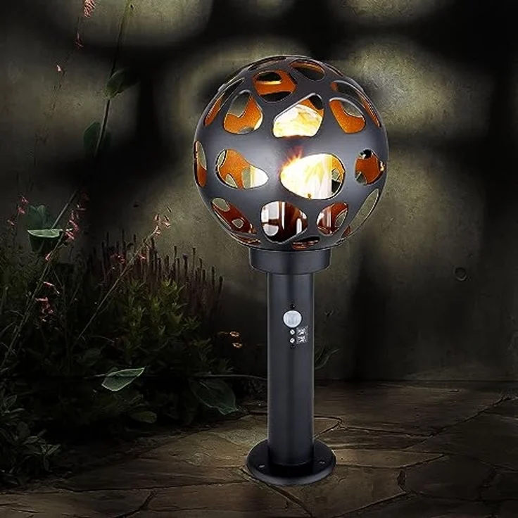 LED Sockelleuchte, Alu, Edelstahl, Bewegungsmelder, H 45 cm – Bild 5