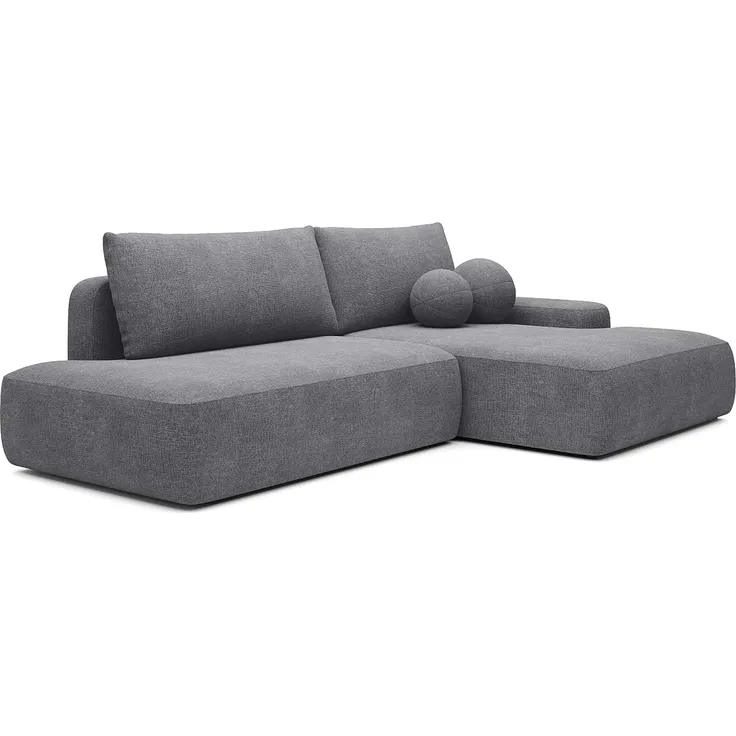 Vente-unique - DAVISO Sofa Stoff Grau - B 164 cm x H 87 cm x L 276 cm – Bild 3