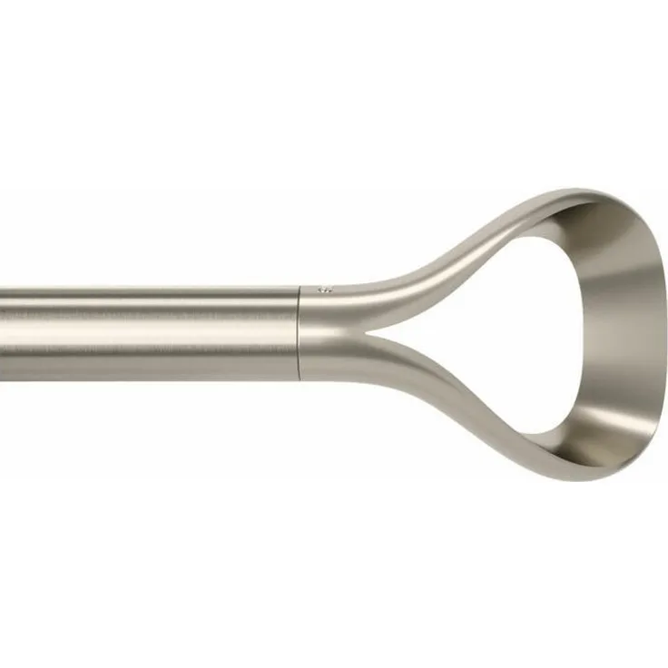 Umbra Vorhangstange Loop Nickel, 107-306 cm, Edelstahl, Kunststoff