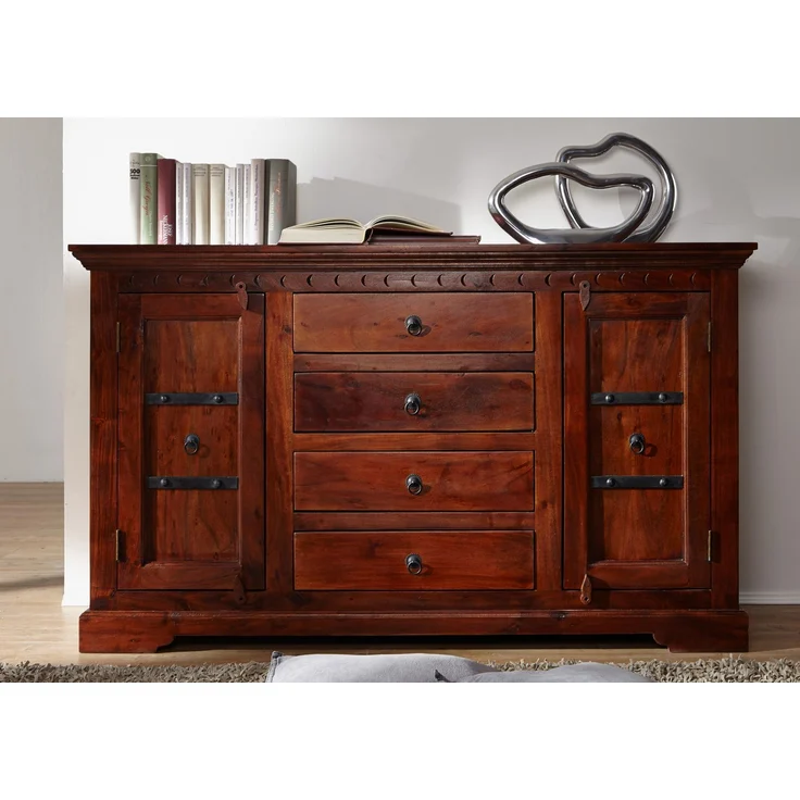 Sideboard Akazie 150x45x89 nougat lackiert OXFORD #513 – Bild 2
