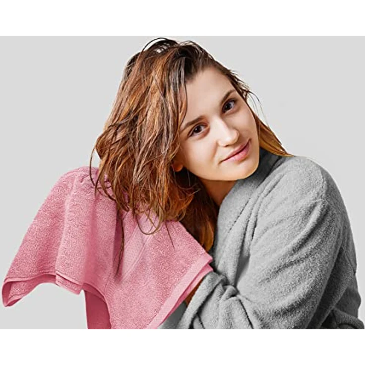 Utopia Towels 8-teiliges Premium-Handtuch-Set, 2 Badetücher, 2 Handtücher und 4 Waschlappen, 600 g/m², 100% ringgesponnene Baumwolle, Fitnessstudio, Hotel und Spa (Altrosa) – Bild 4