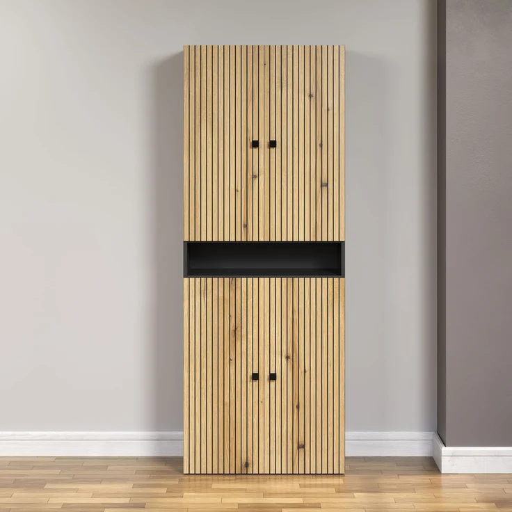 trendteam Hochschrank (Hochschrank) Badschrank Badhochschrank 70 x 188 x 31 cm – Bild 5
